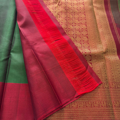 Radiant Red Traditional Saree with Rich Gold Zari Border (co17 134)