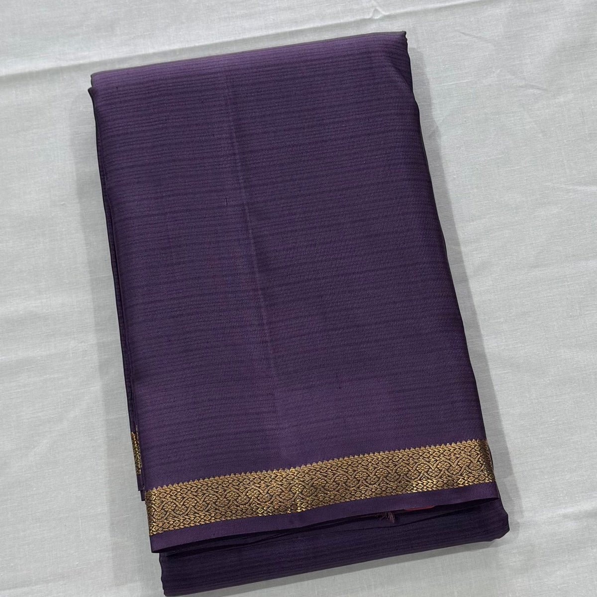 Pure Handloom Kanjivaram Silk Saree – Deep Royal Purple with Pastel Pink Contrast Pallu (C019-002)